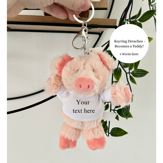 Personalisierter Schwein Schlüsselring, Schlüsselring Geschenk, Schwein Geschenk, Schwein Geschenk, Personalisierter Text Schlüsselring, Geschenk für Sie, Geburtstagsgeschenk, Schweinchen