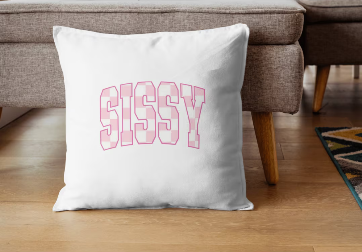 Sissy Cushion COVER, Sister Style Cushion Cover, Sisters, Sissy, Sister Present, Sister Gift, For Her, Sisters, Siblings