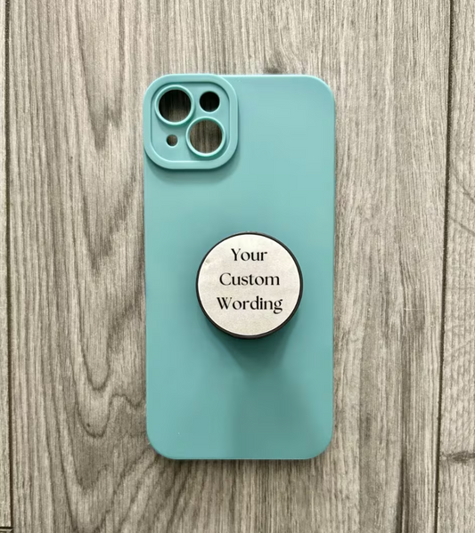 Custom Phone Pop, Name, Personalised Phone Grip Holder, Pop Socket, Phone Stand, Phone Accessory,  Pop Phone Customised Gift, Any Wording