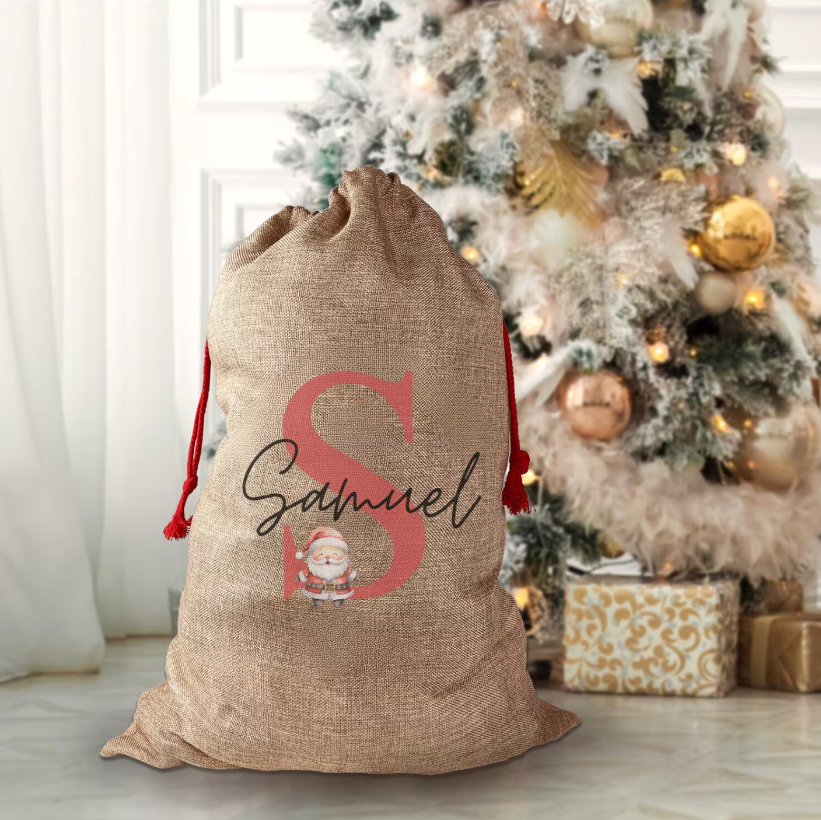 Custom Christmas Sack, Custom Present Sack, Santa, Present Sack, Christmas Present Holder, Xmas Presents