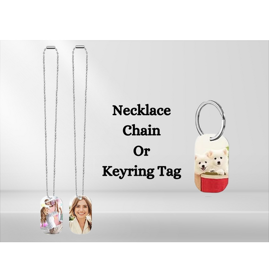 Custom Photo Necklace, Aluminium Pendant, Keyring, Pet Tag, Photo Chain, Pendant, Necklace, Jewellery, Birthday, Anniversary, Keepsake