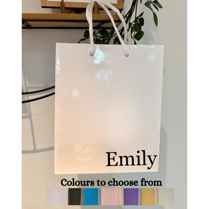 Personalisierte Luxus-Geschenktüte zum Geburtstag, Alter und Name, verschiedene Farben, Geschenk zum 18., 21., 30., 50., 60., für Ihn, für Sie, Geschenk