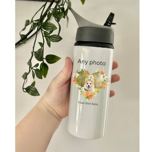 Custom Water Bottle, Photo On Bottle, Wording On Bottle, School Bottle, Printed Name, Personalised Bottle, Girls, Woman’s, Bottle Flip