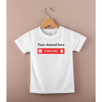 Personalised YouTube Channel Children's T-Shirt, YouTube, Subscribe, Channel, Kids T-Shirt, Video Watching, Channel T-Shirt