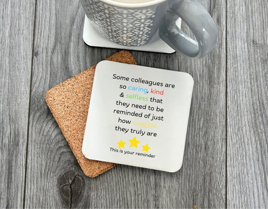 Colleague Coaster Gift, Thank You Gift, New Job, Colleague Leaving, Retirement Gift, Best Colleague, Work Bestie, Work Friend, Work Present