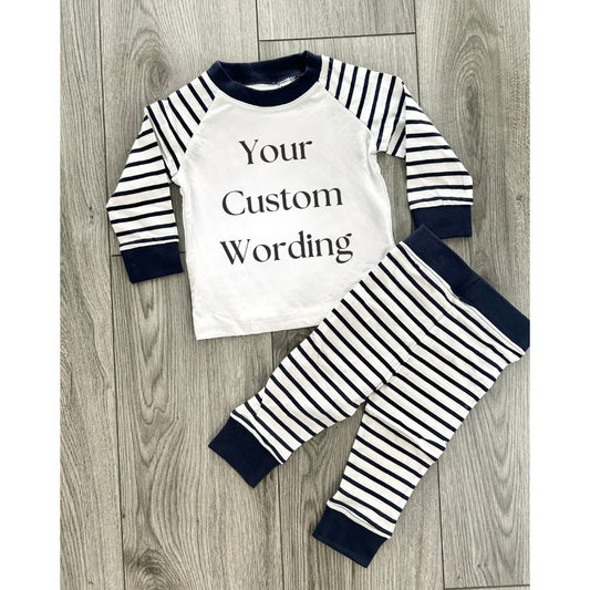 Personalised Boys Pjs, Custom Pjs, Cute Night Wear, Sleepwear, Pj Gift Boys, Pyjamas Present, Any Wording Pjs, Custom Text Nightwear