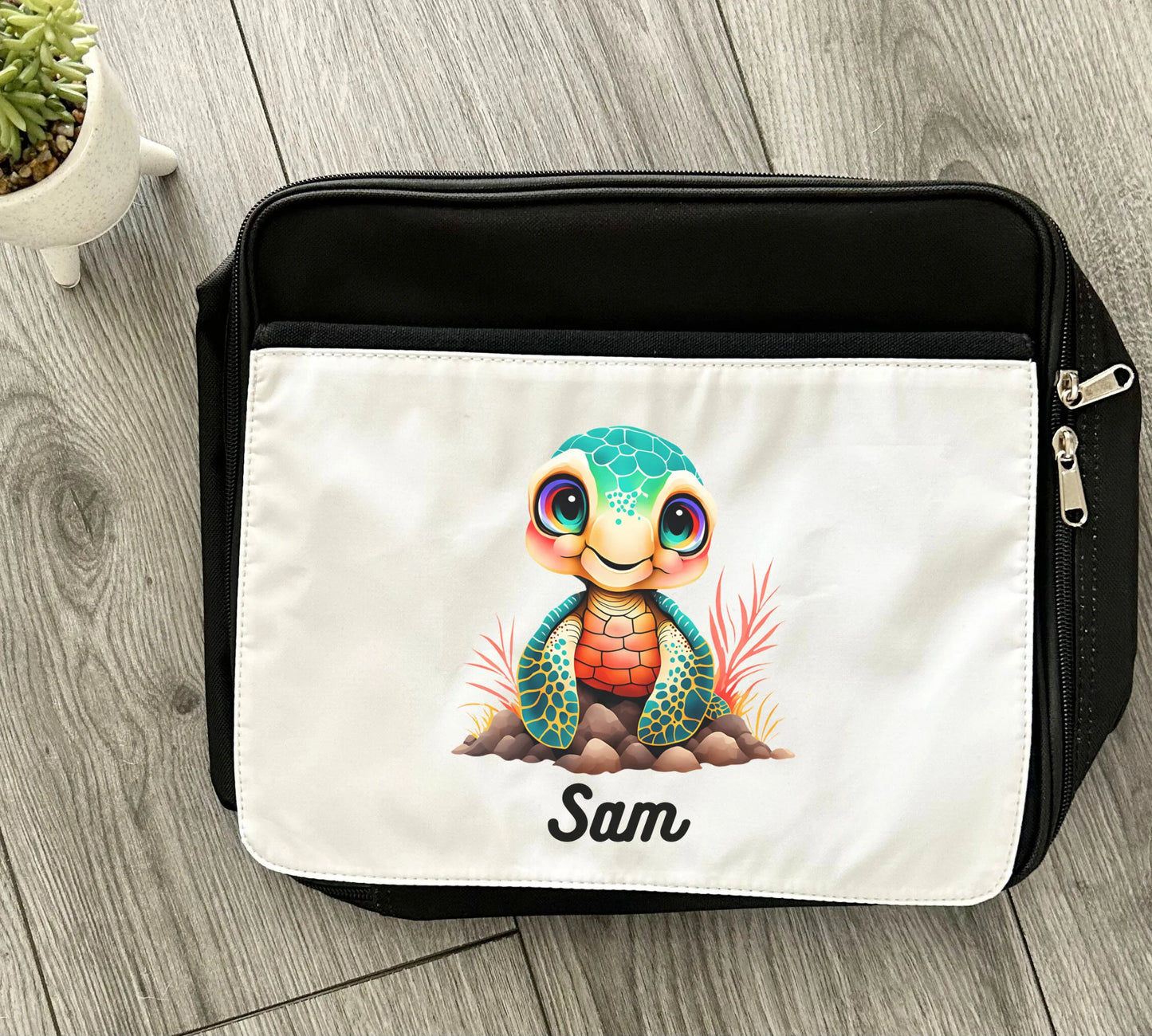 Custom Name Lunch Bag, Turtle Style Lunch Bag, School Lunch Box, Nursery Lunch Box, Starting School, School Supplies, Lunch Holder, Turtle