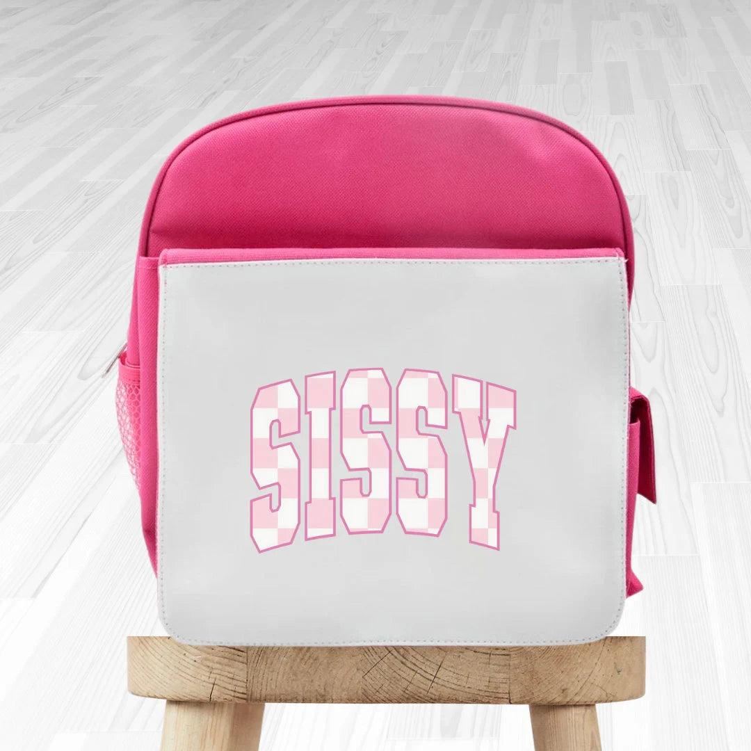 Sissy Backpack, Sister Style Bag, School Bottle, Sisters Bag, Sissy, Sister Present, Sister Gift, For Her, Sisters, Siblings