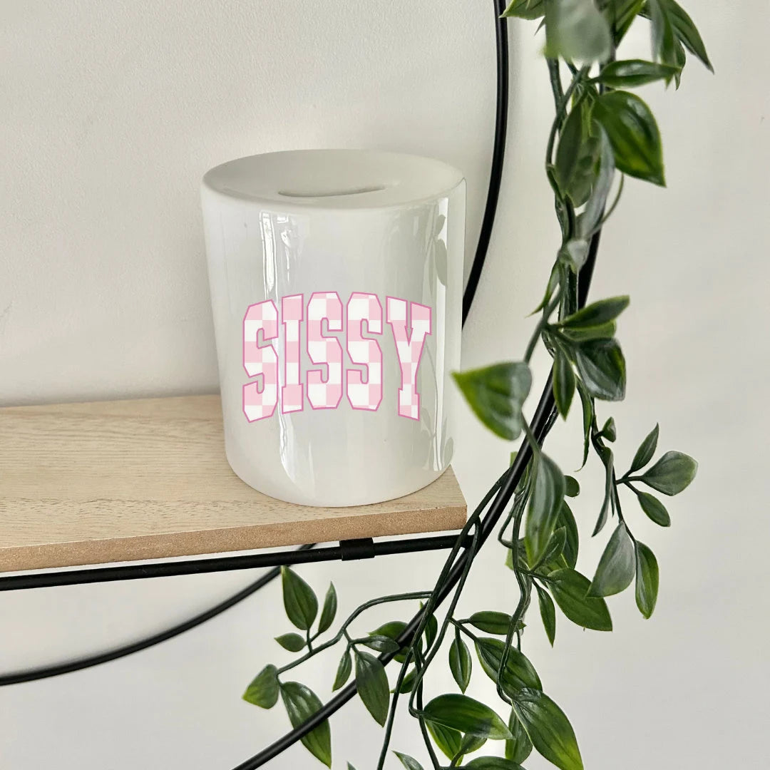 Sissy Money Pot, Sister Style Piggy Bank, Sisters, Sissy, Sister Present, Sister Gift, For Her, Sisters, Siblings, Money Pot, Money Box