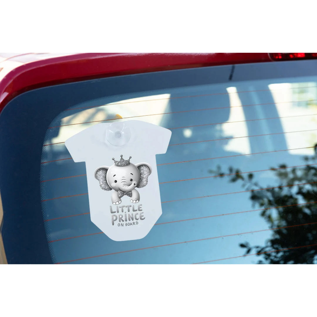 Prince On Board, Car Sign, Baby On Board, Children On Board, Child Car Sign, Window Sign, Elephant, Baby Boy Car, New Baby, On Board Sign