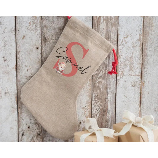 Custom Christmas Stocking, Personalised Stocking, Santa Stocking, Christmas Tree, Children's Christmas Stocking