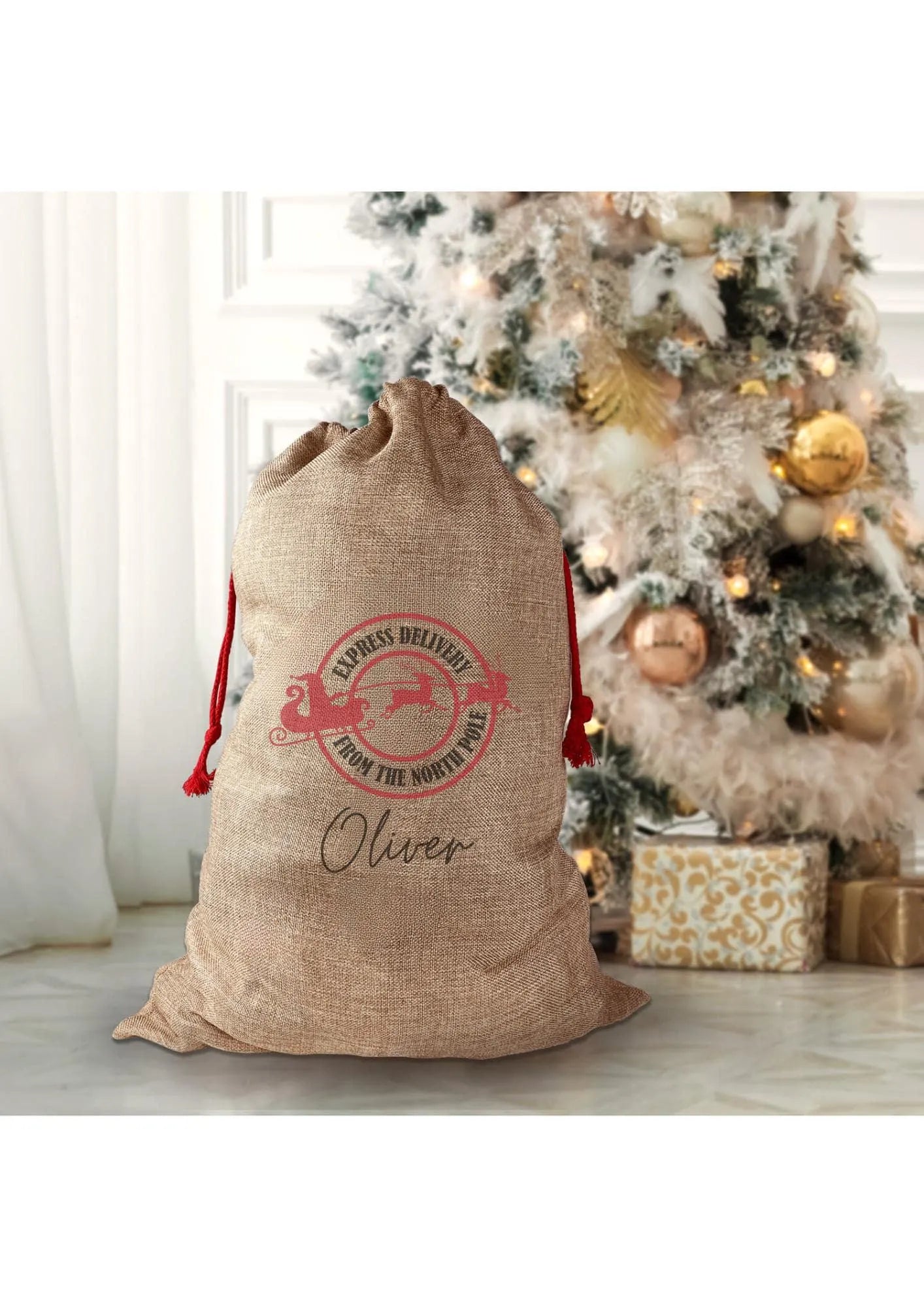 Custom Christmas Sack, Custom Present Sack, Santa, Present Sack, Christmas Present Holder, Xmas Presents