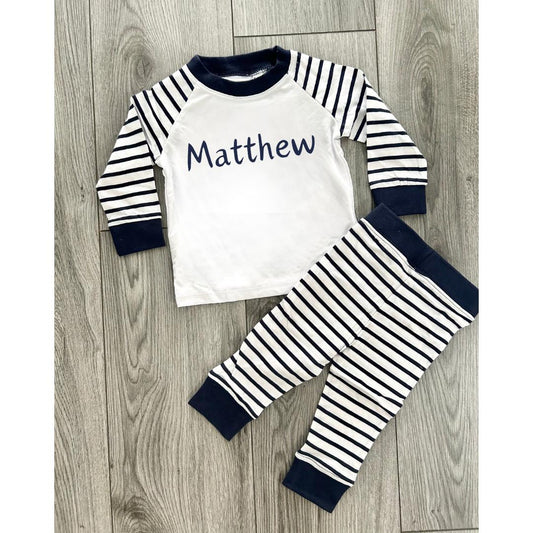 Personalised Named Boys Pjs, Custom Pjs, Cute Night Wear, Sleepwear, Pj Gift Boys, Pyjamas Present, Any Name, Custom Text, Nightwear