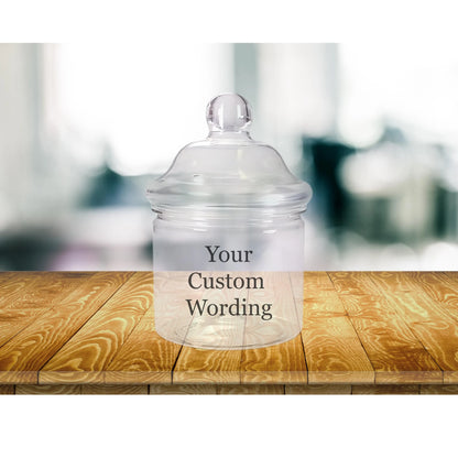 Custom Wording Jar, Small Plastic Jar, Sweets, Chocolate Jar, Gift For Her, For Him, Storage Jar, Custom Jar, Personalised Jar, Victorian