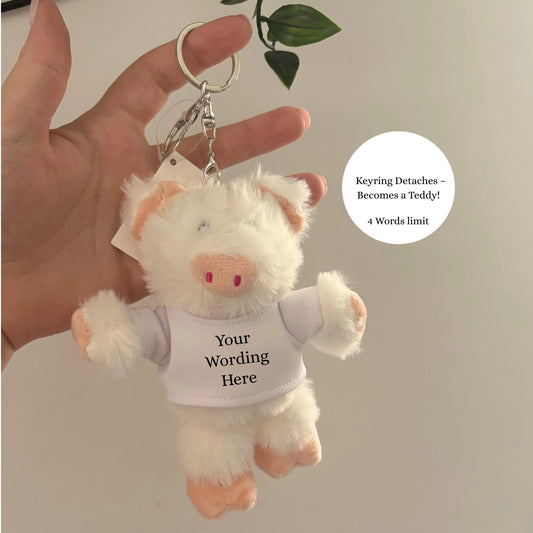 Personalisierter Schwein Schlüsselring, Schlüsselring Geschenk, Schwein Geschenk, Schwein Geschenk, Personalisierter Text Schlüsselring, Geschenk für Sie, Geburtstagsgeschenk, Schweinchen