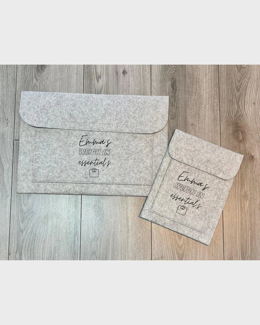 Personalised Felt Folder, Weigh In Essentials Folder with Name, Slimming Club Folder, Weight Loss Organizer, Custom Diet Folder
