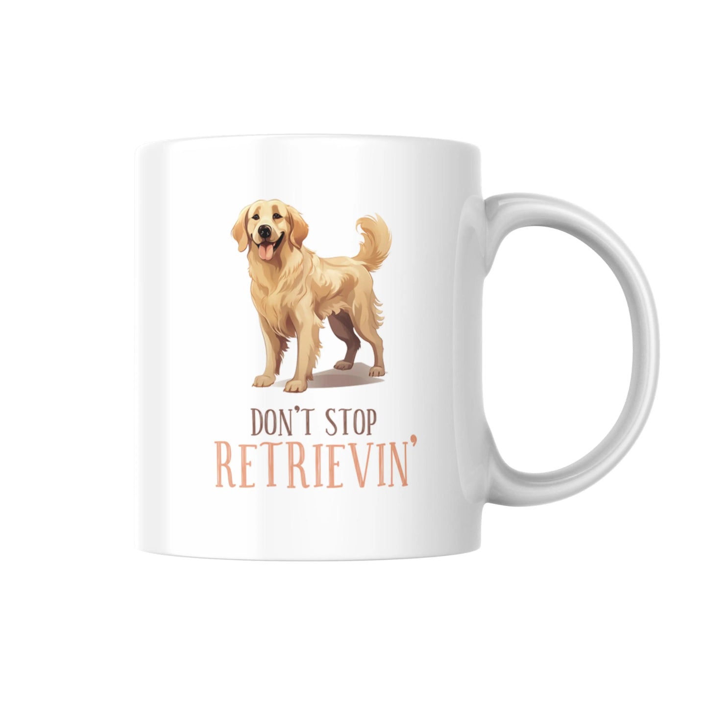 Don’t Stop Retrieving Mug, Funny Golden Retriever Coffee Cup, Dog Lover Gift, Golden Retriever Owner Present, Dog Mum Pet Quote Mug