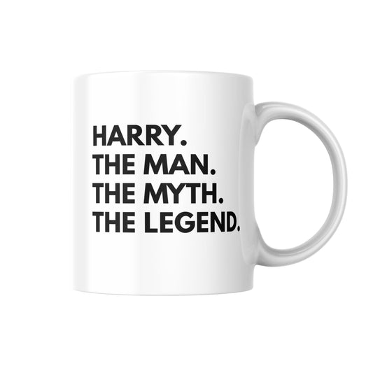 Personalised Mug with Name, The Man The Myth The Legend Design, Custom Gift for Dad, Grandad, Husband or Friend, Birthday or Father’s Day