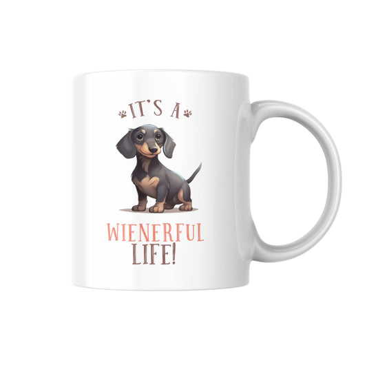 It’s a Wienerful Life Mug, Dachshund Lover Coffee Cup, Funny Dog Quote Mug, Sausage Dog Gift Idea, Wiener Dog Owner Present, Cute Pup Mug