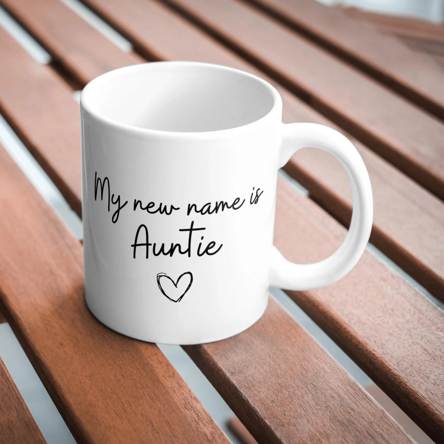 My New Name Is Auntie Mug, New Auntie Gift, Auntie Coffee Cup, Baby Announcement Mug, Pregnancy Reveal Gift, Funny Auntie Present, Family