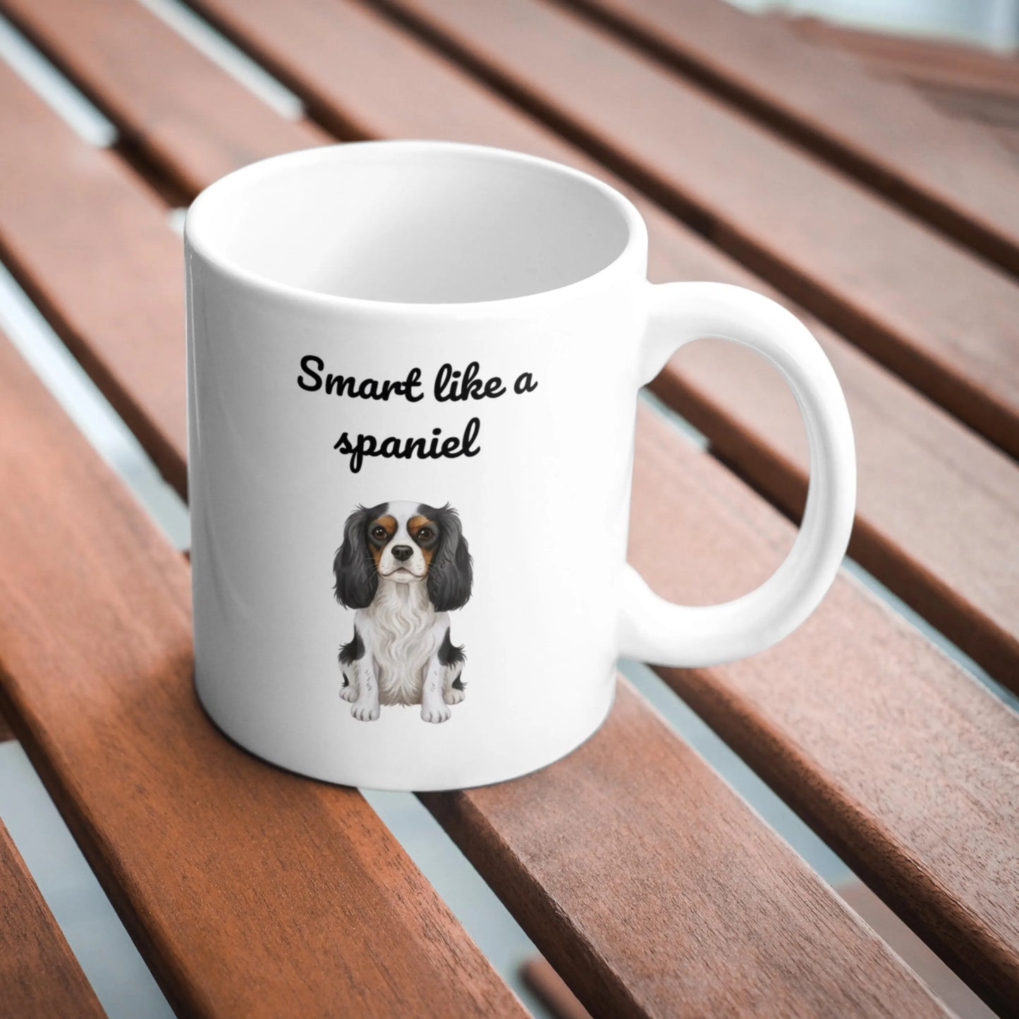 Smart Like a Spaniel Mug, Cavalier King Charles Coffee Cup, Funny Spaniel Dog Gift, Cute Spaniel Mug for Mum, Dog Lover Present, Pet Cup