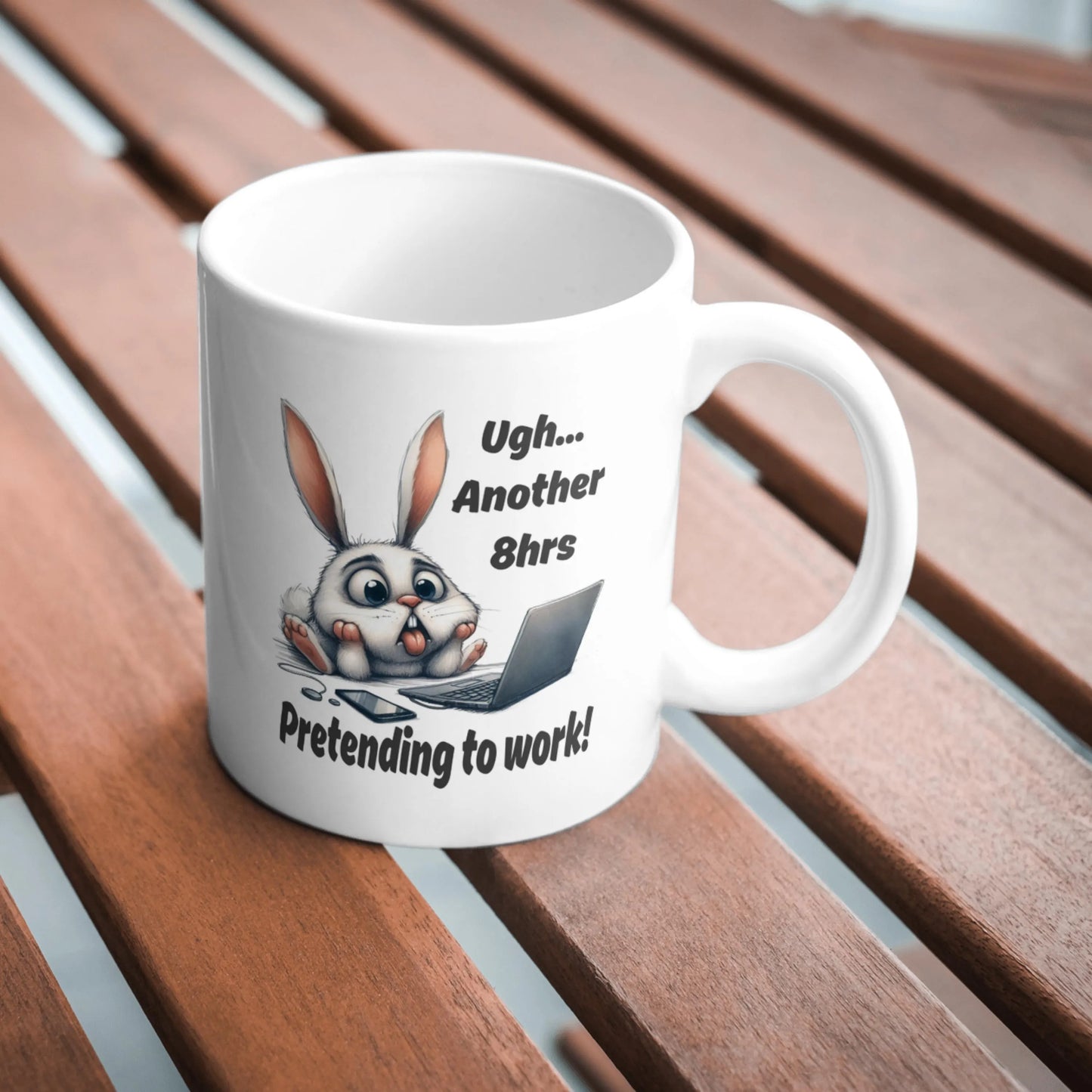 Ugh Another 8 Hours Pretending To Work Mug, Funny Office Mug, Sarcastic Coffee Cup, Work From Home Gift, Humorous Desk Mug