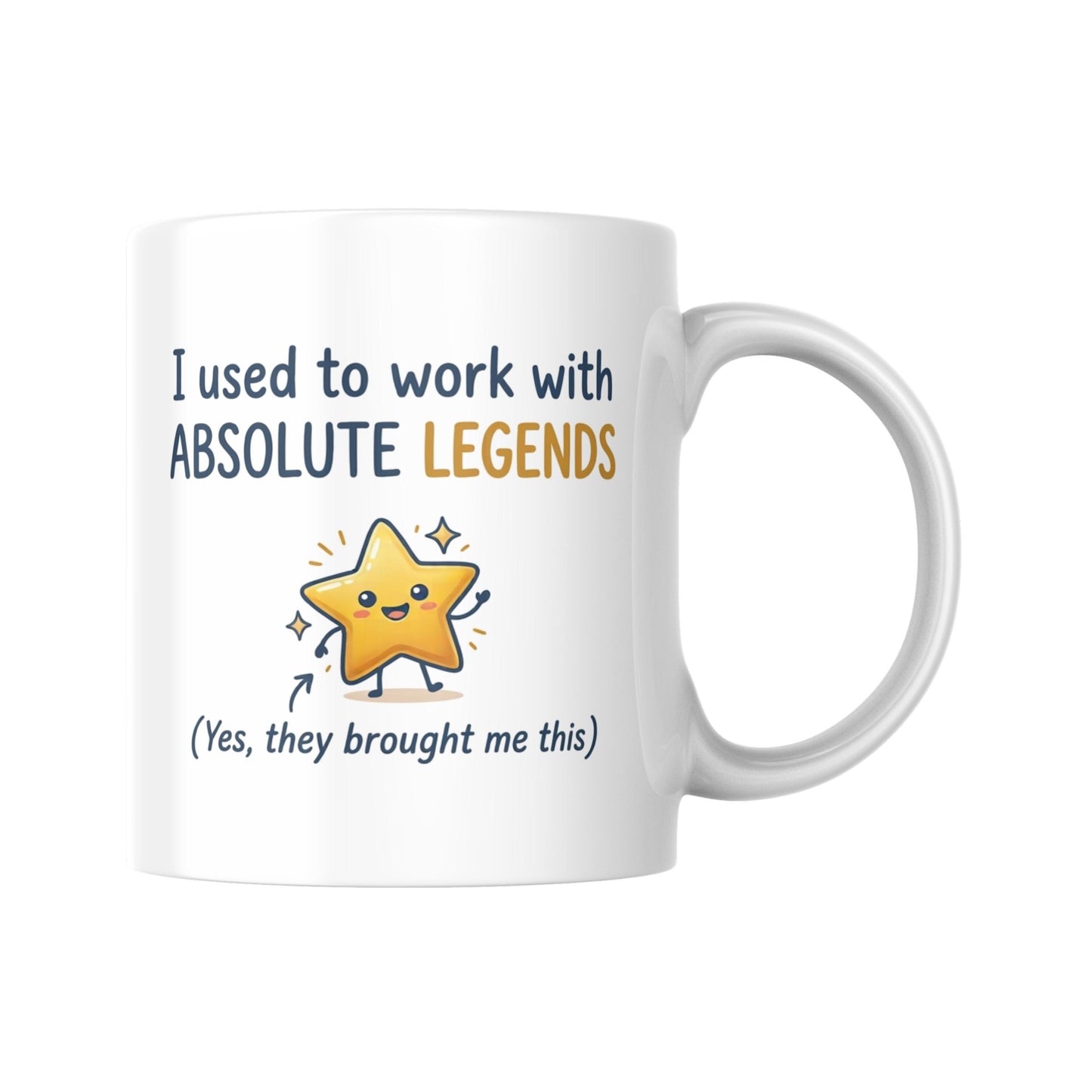 Funny Leaving Gift for Colleague, Co-worker Farewell Mug, New Job Gift, I Used to Work with Absolute Legends, Good Luck Gift for Office