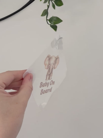 Personalisiertes Autoschild, Baby an Bord, Kinder an Bord, Kinderautoschild, personalisiertes Autoschild, Autofensterschild mit individueller Aufschrift, Tiere