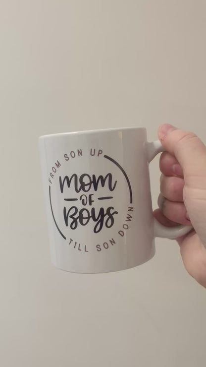 Mom Of Boys Mug, Present, Drink, Gift, Boy Mom, Boys Mom, Mom Gift, Boy Mother Mug, Boys Mom, For Mom, Boy Momma