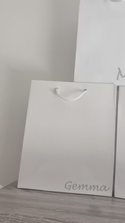 Personalisierte Luxus-Geschenktüte zum Geburtstag, Alter und Name, verschiedene Farben, Geschenk zum 18., 21., 30., 50., 60., für Ihn, für Sie, Geschenk