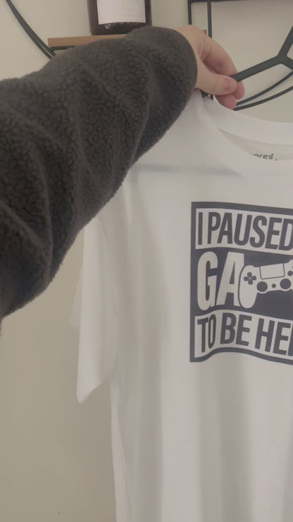 Gamer Children's T-Shirt, Paused My Game To Be Here, Boys Top, Gamer Top, Gamer, Kids Gaming, Playstation, Xbox, Playing Games