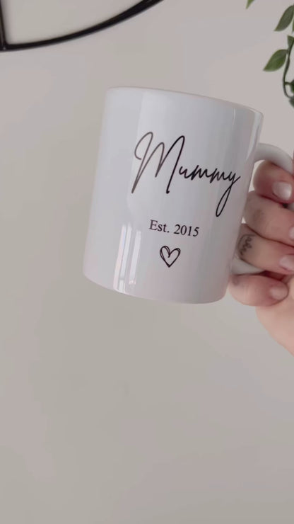 Personalised Mummy Mug, Custom Year, Mothers Day, Birthday, Christmas, Gift, Present, New Mum, Gift For Mummy, Present For Mummy, Mummy Mug