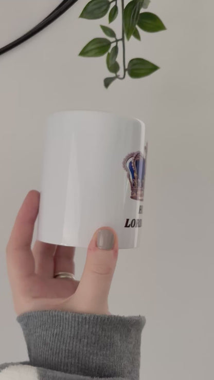 His Lordship Mug With Crown, Funny Royalty Coffee Cup, Humorous Gift For Him, Unique Kings Mug, Fathers Day Or Birthday Present